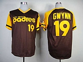 San Diego Padres #19 Tony Gwynn Brown Mitchell And Ness Throwback Stitched MLB Jersey Sanguo,baseball caps,new era cap wholesale,wholesale hats